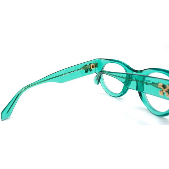 NEW! OFF-WHITE STYLE-13 OERJ013 CRYSTAL LIGHT GREEN AUTHENTIC EYEGLASSES… - Picture 9 of 11
